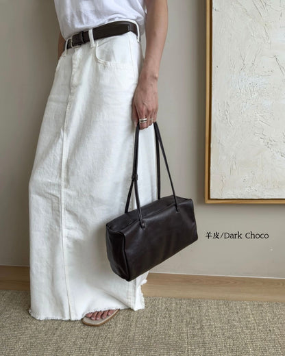 A37 | Brick Shoulder Bag 真皮磁吸方形單肩袋 | 荔枝紋牛皮 | 亮面牛皮 | 羊皮 | 韓國 Bucks and Leather