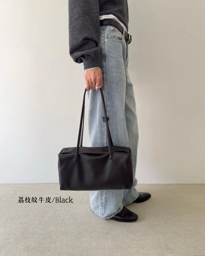 A37 | Brick Shoulder Bag 真皮磁吸方形單肩袋 | 荔枝紋牛皮 | 亮面牛皮 | 羊皮 | 韓國 Bucks and Leather