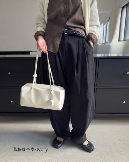 A37 | Brick Shoulder Bag 真皮磁吸方形單肩袋 | 荔枝紋牛皮 | 亮面牛皮 | 羊皮 | 韓國 Bucks and Leather