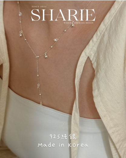 Shimmering Y-Lariat Necklace丨925 Silver