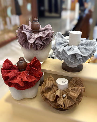 S2 - 韓國防水線條布料髮圈