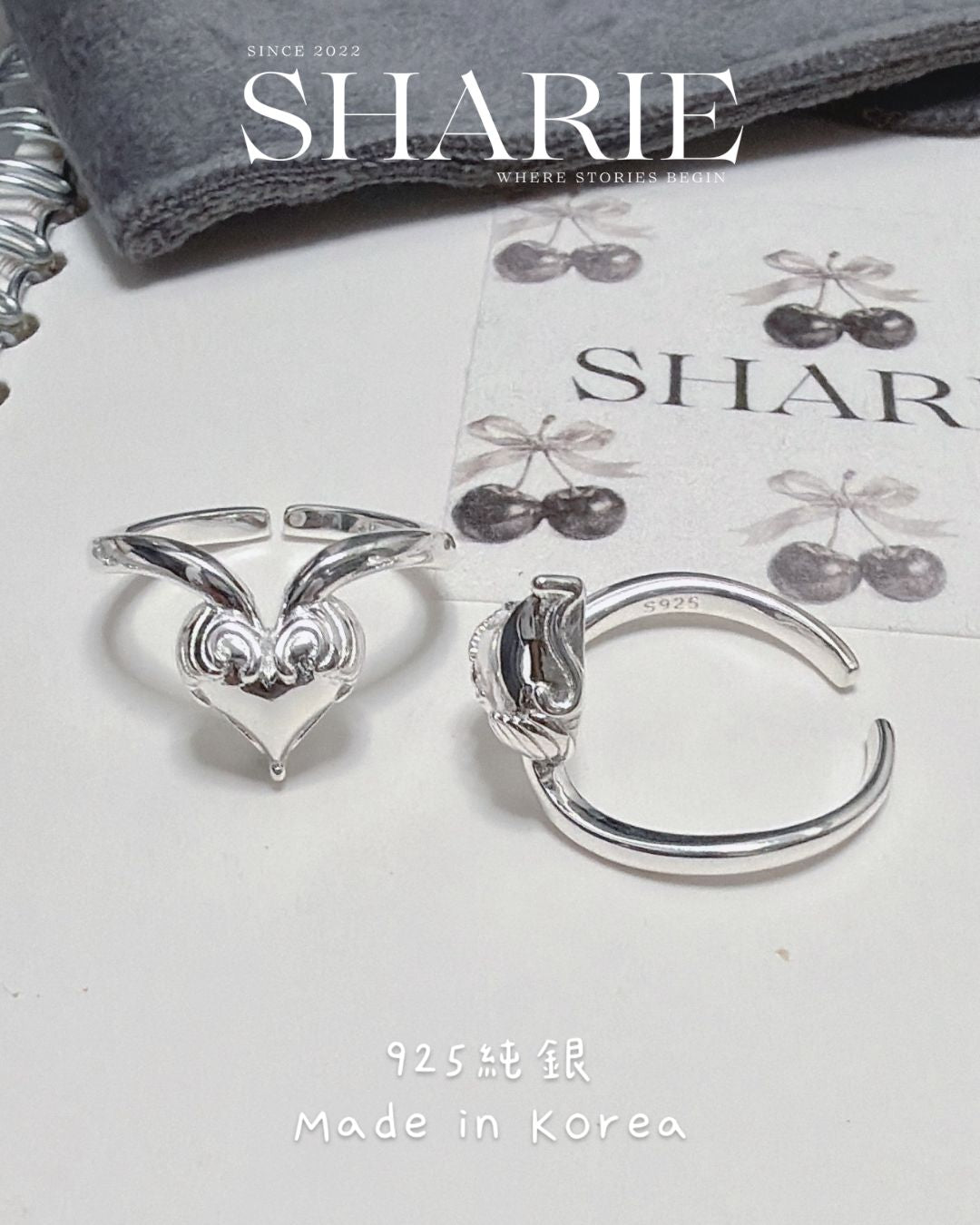 #625丨Guardian Wings Heart Ring丨925 Silver
