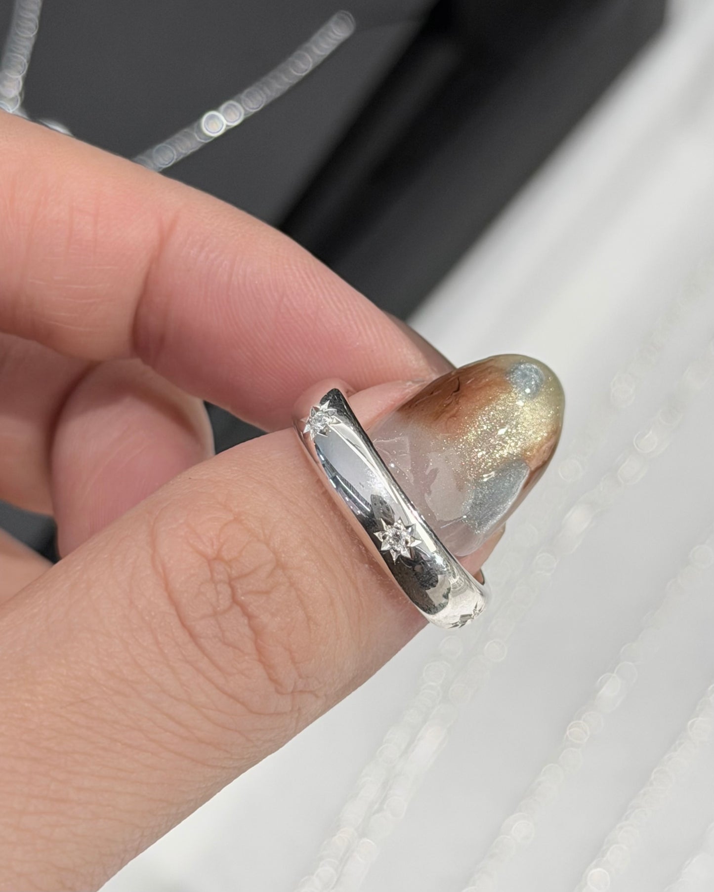 #351 #352 | 5mm Little Star Ring | Couple Ring with Engraving Service | 925 Silver