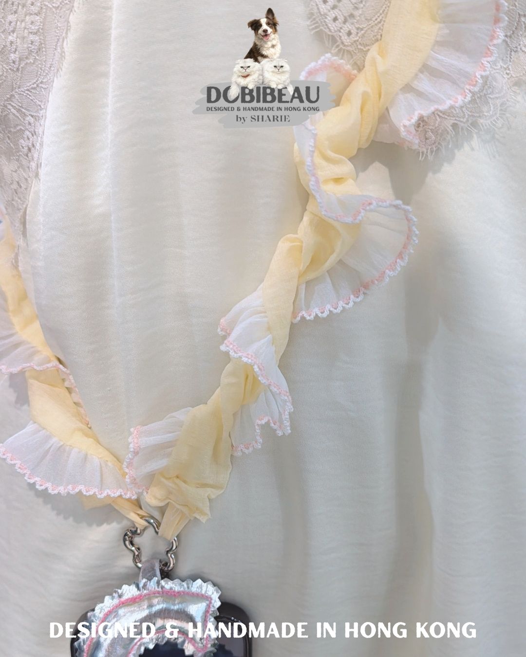 溫柔淺色系花邊電話繩 🇰🇷 韓國親膚布料 | 電話繩Phone Strap | DOBIBEAU