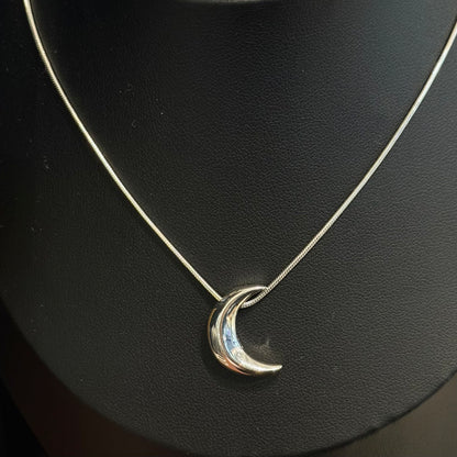 #467 | Solid Moon Necklace丨925 Silver