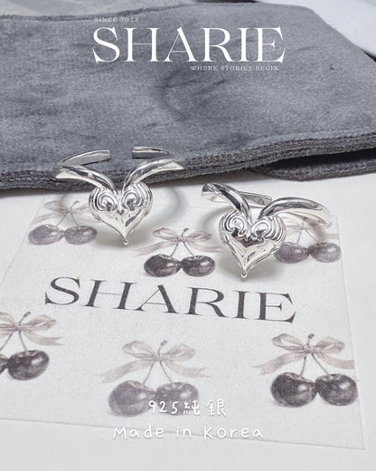 #625丨Guardian Wings Heart Ring丨925 Silver