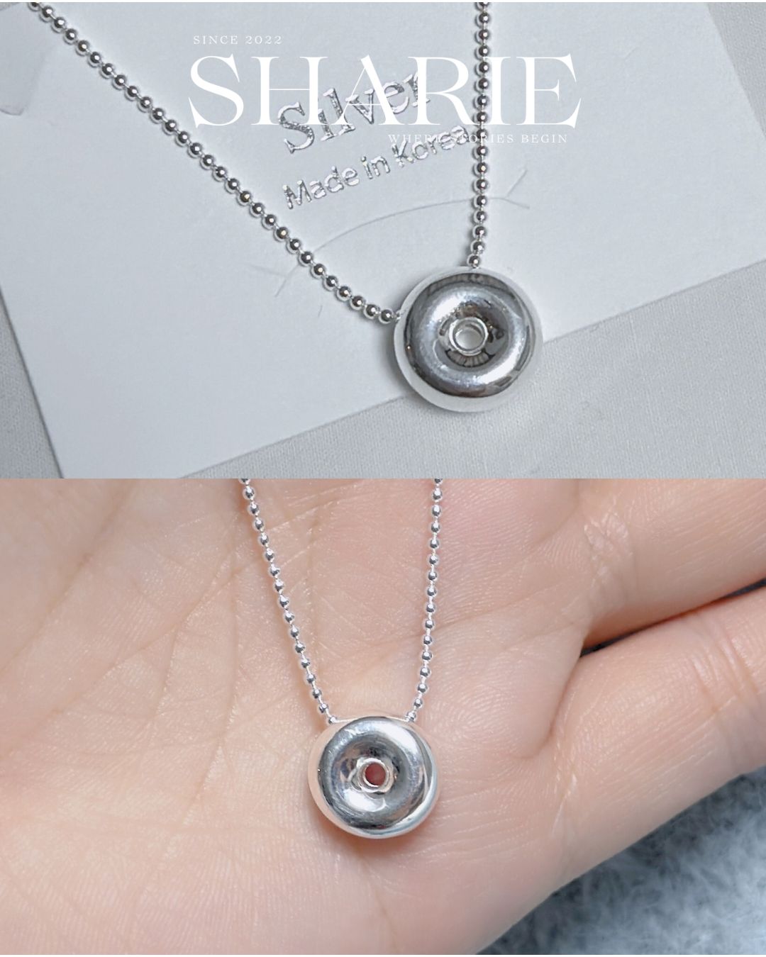 #613 | Solid Donut Necklace丨925 Silver