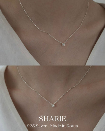 #792-793 | 4mm Moissanite Necklace & Earrings | 925 Silver