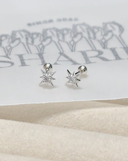 #664 | Starlight Piercing - Screw-back | 925 Silver