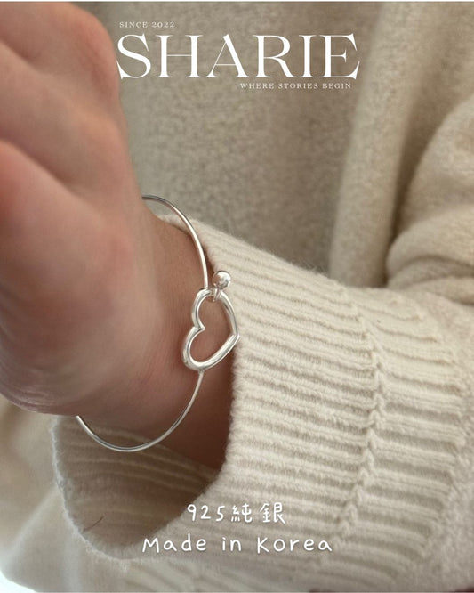 Minimalist Love Bangle丨925 Silver
