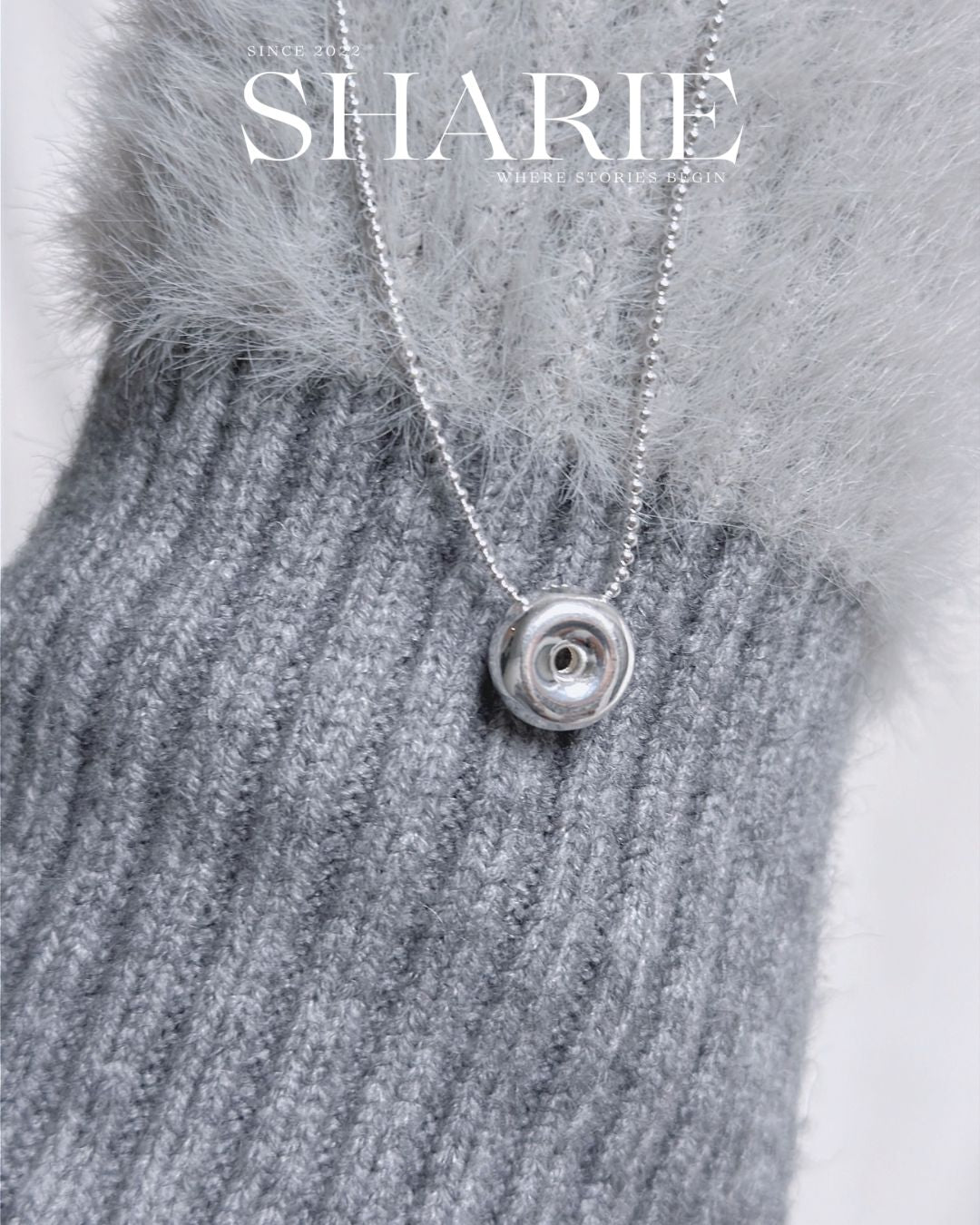 #613 | Solid Donut Necklace丨925 Silver