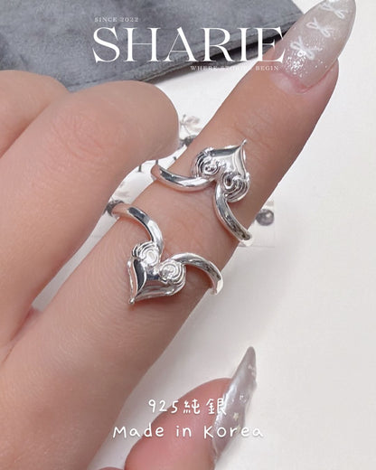 #625丨Guardian Wings Heart Ring丨925 Silver