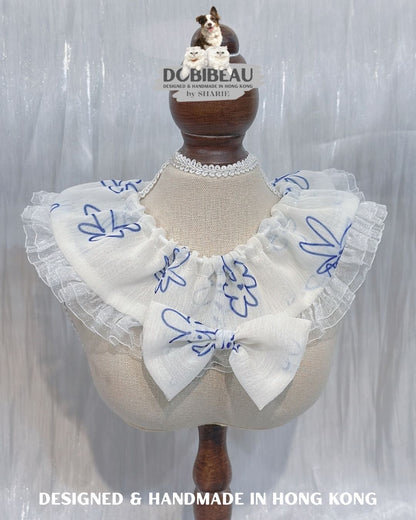 雪紡線條花花系列 | 寵物頸巾Pet Bib 髮圈Scrunchie 電話繩 Phone Strap | DOBIBEAU