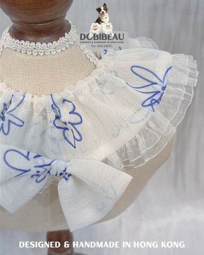 雪紡線條花花系列 | 寵物頸巾Pet Bib 髮圈Scrunchie 電話繩 Phone Strap | DOBIBEAU