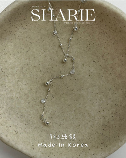 Shimmering Y-Lariat Necklace丨925 Silver