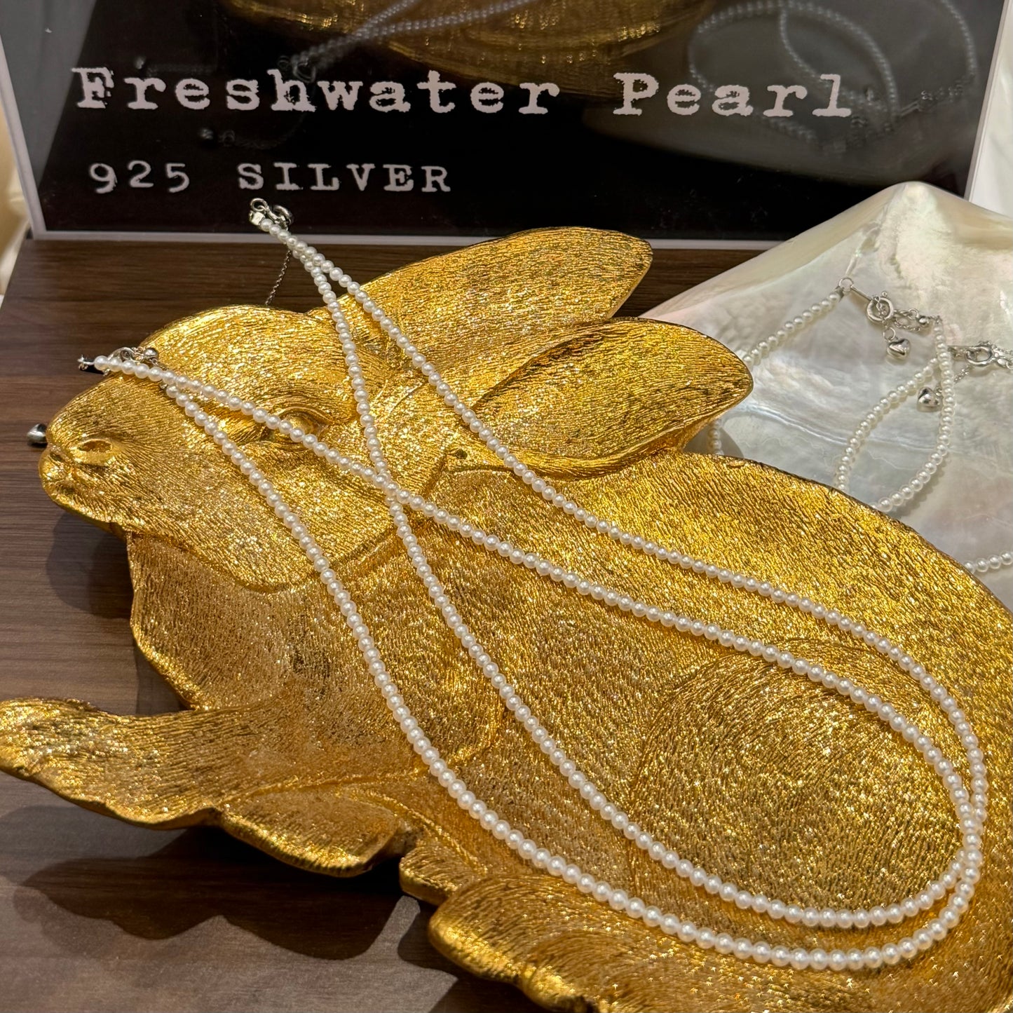 #386 Baby Freshwater Pearl Strand Necklace | 925 Silver