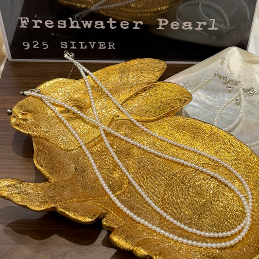 #386 Baby Freshwater Pearl Strand Necklace | 925 Silver