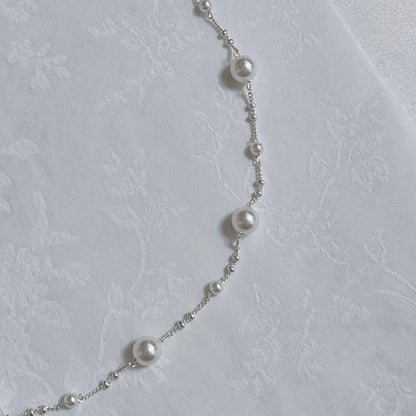 N39丨Pearl and Star Necklace丨925 Silver