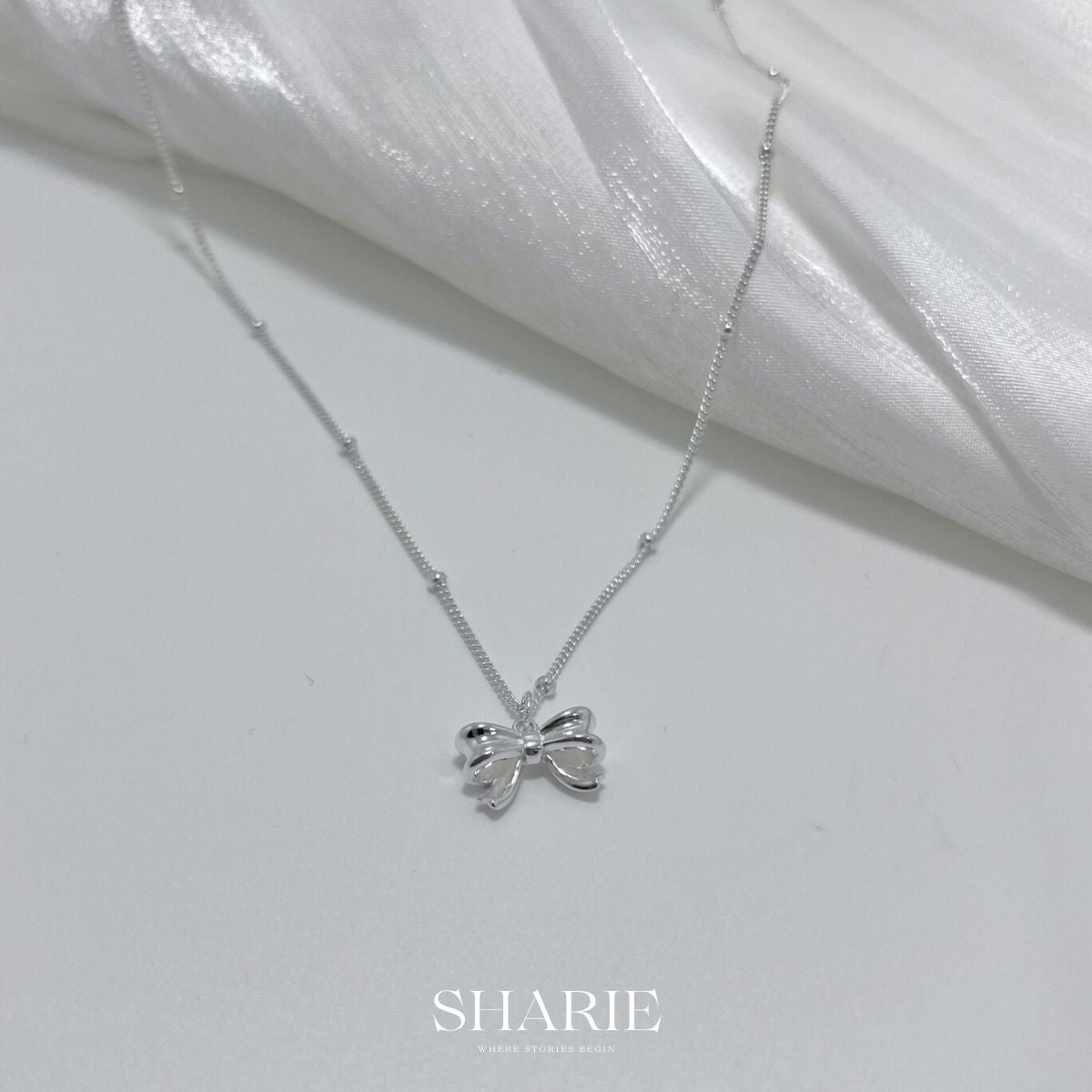 N02丨Ribbon Bow Necklace丨925 Silver