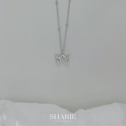 N02丨Ribbon Bow Necklace丨925 Silver