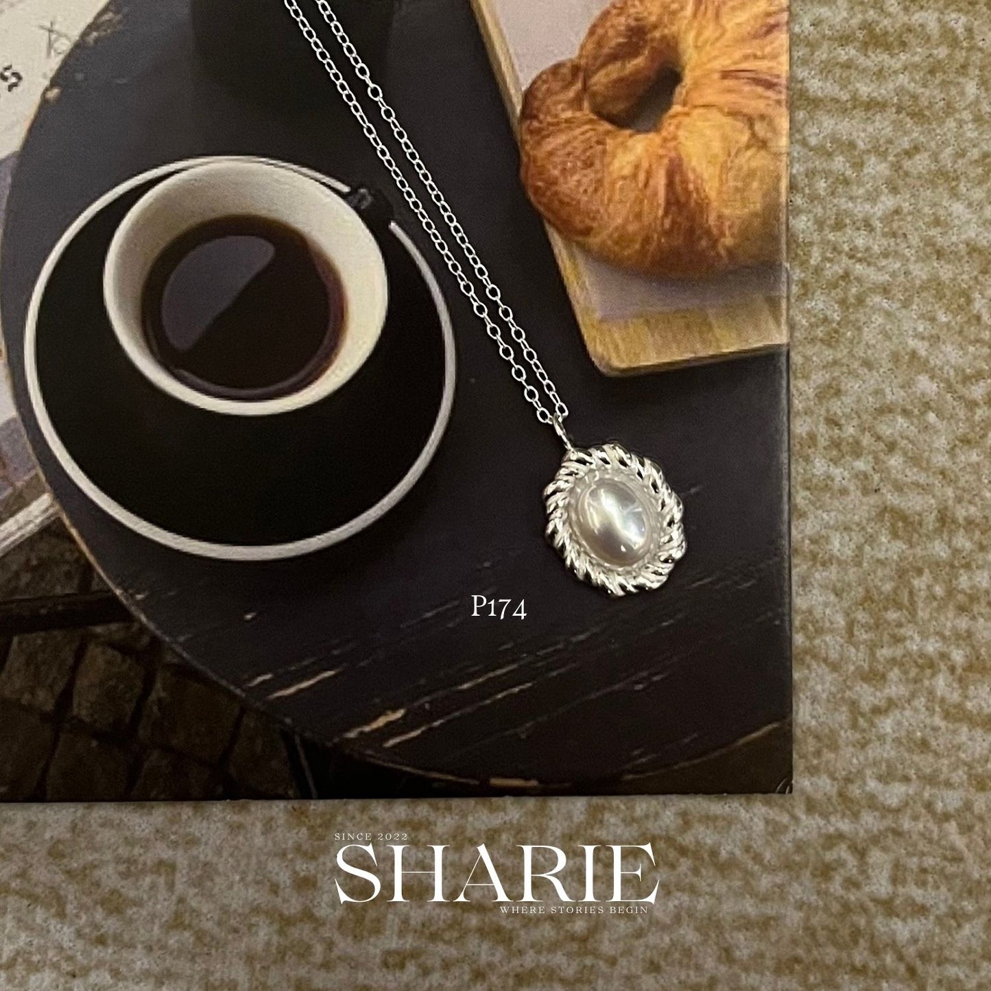 N37丨Vintage Pearl Necklace丨925 Silver