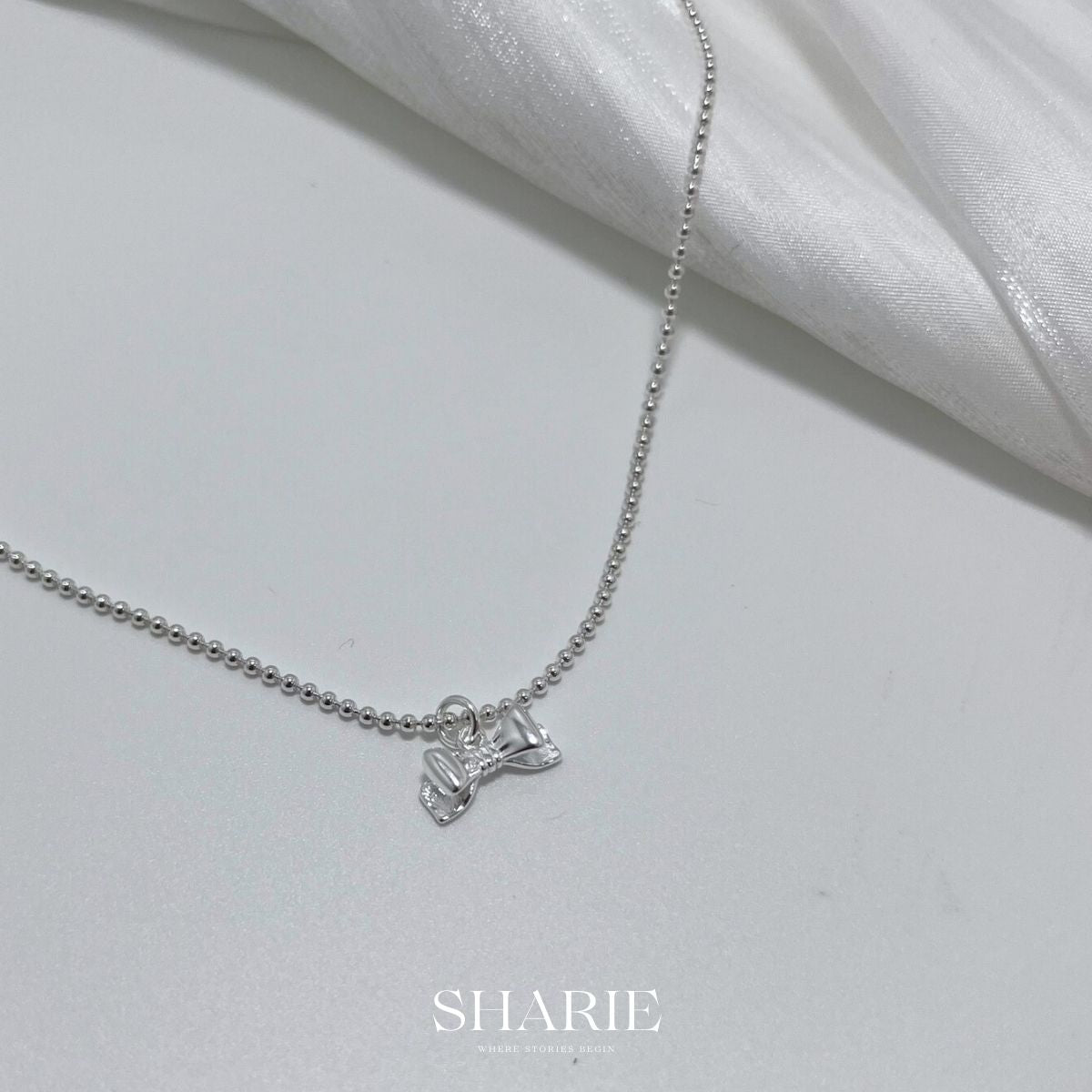 N46丨Solid Ribbon Necklace丨925 Silver