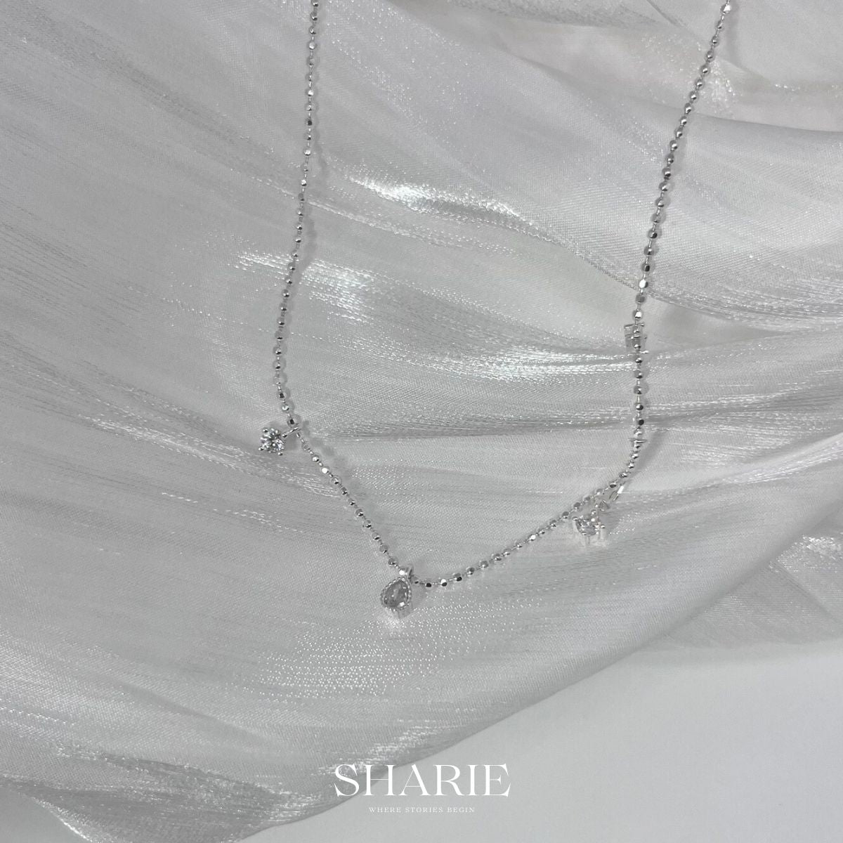 PN51丨The Meteor Necklace丨925 Silver -Cubic zirconia