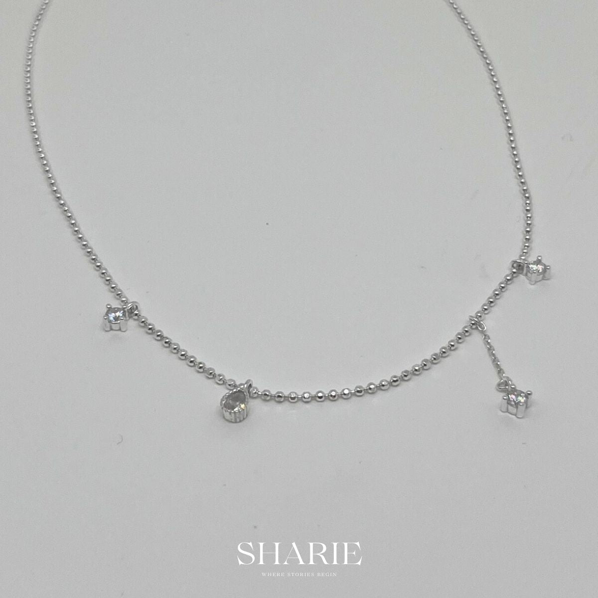 PN51丨The Meteor Necklace丨925 Silver -Cubic zirconia