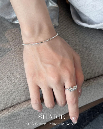 #517 | Elastic Tube & Bead Bracelet | 925 Silver