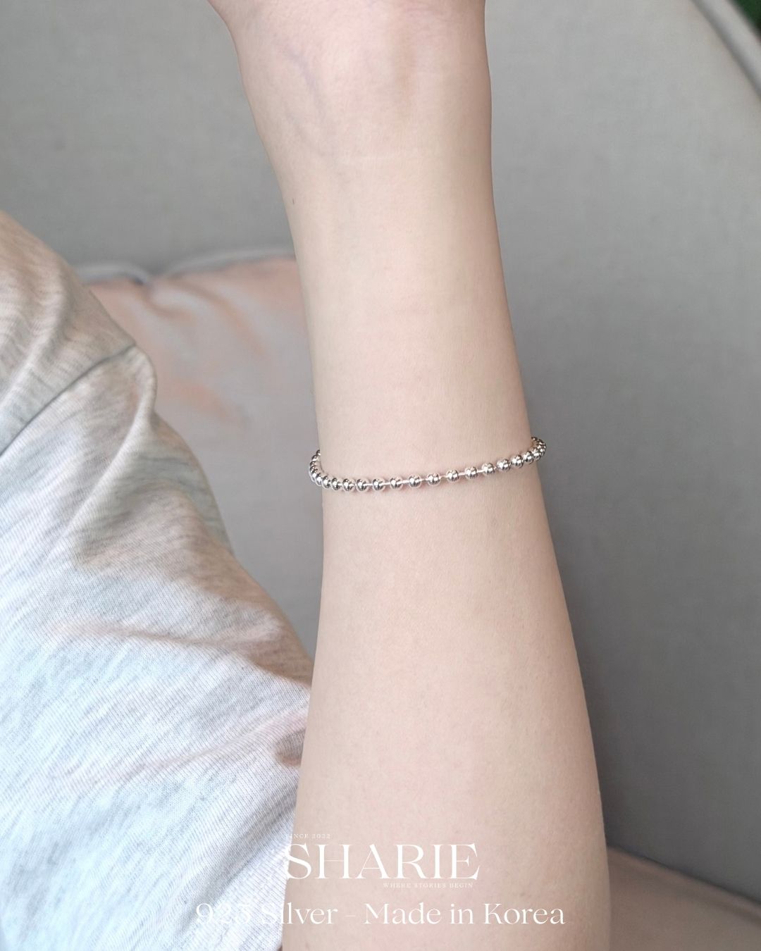 #785 | 3mm Ball Chain Bracelet | 925 Silver