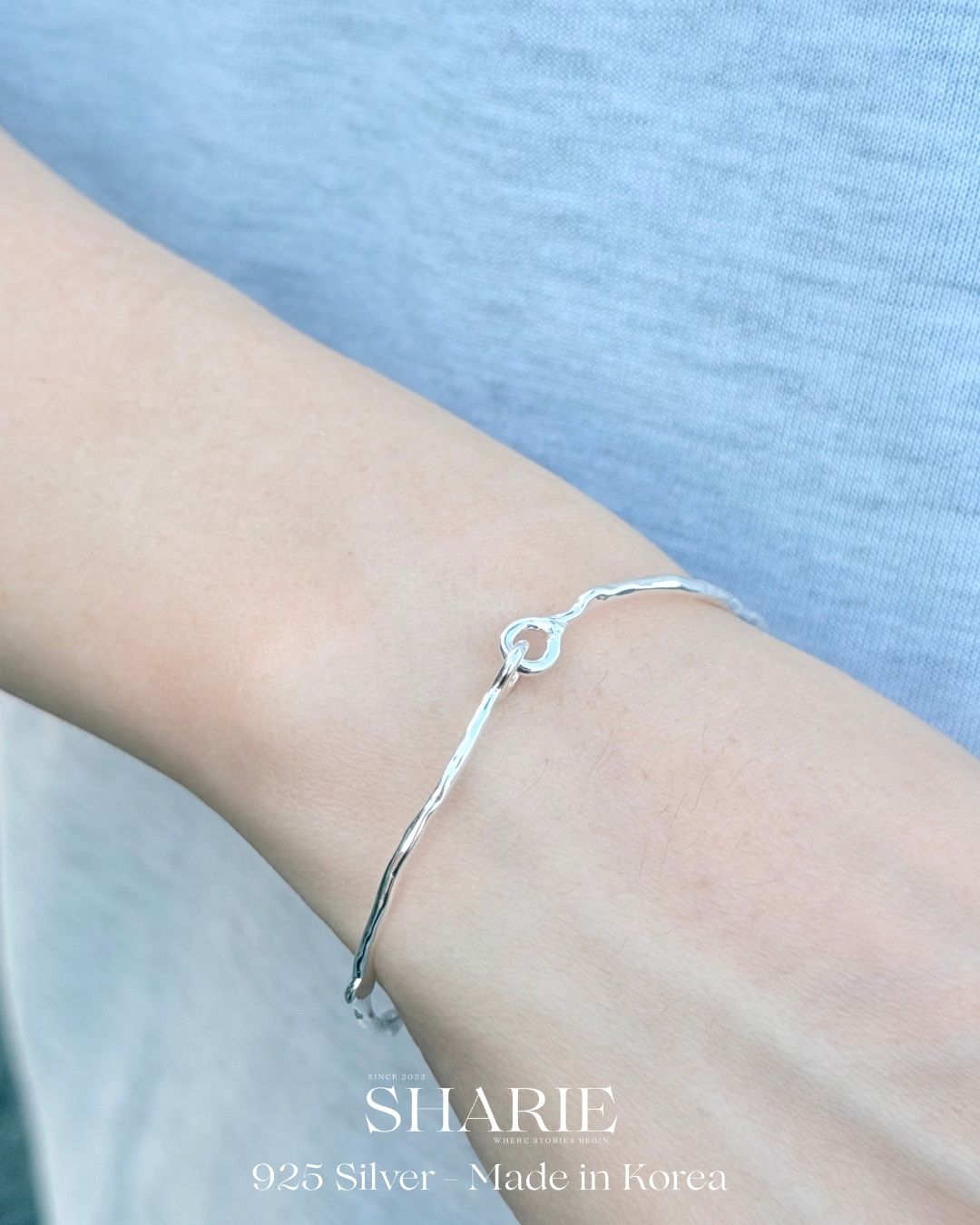 #786 | Organic Vine Bangle | 925 Silver