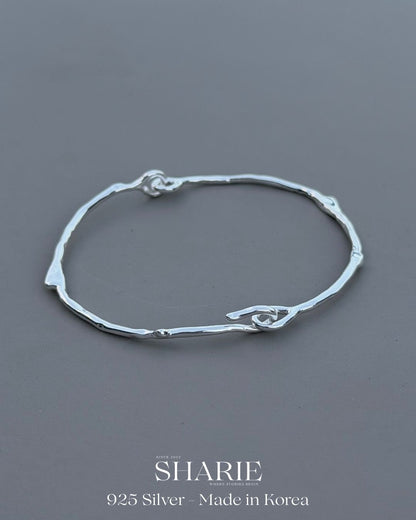 #786 | Organic Vine Bangle | 925 Silver