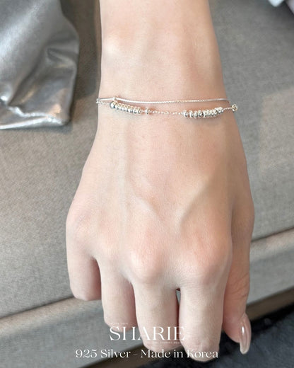 #787 | Sliding Echo Layered Bracelet | 925 Silver