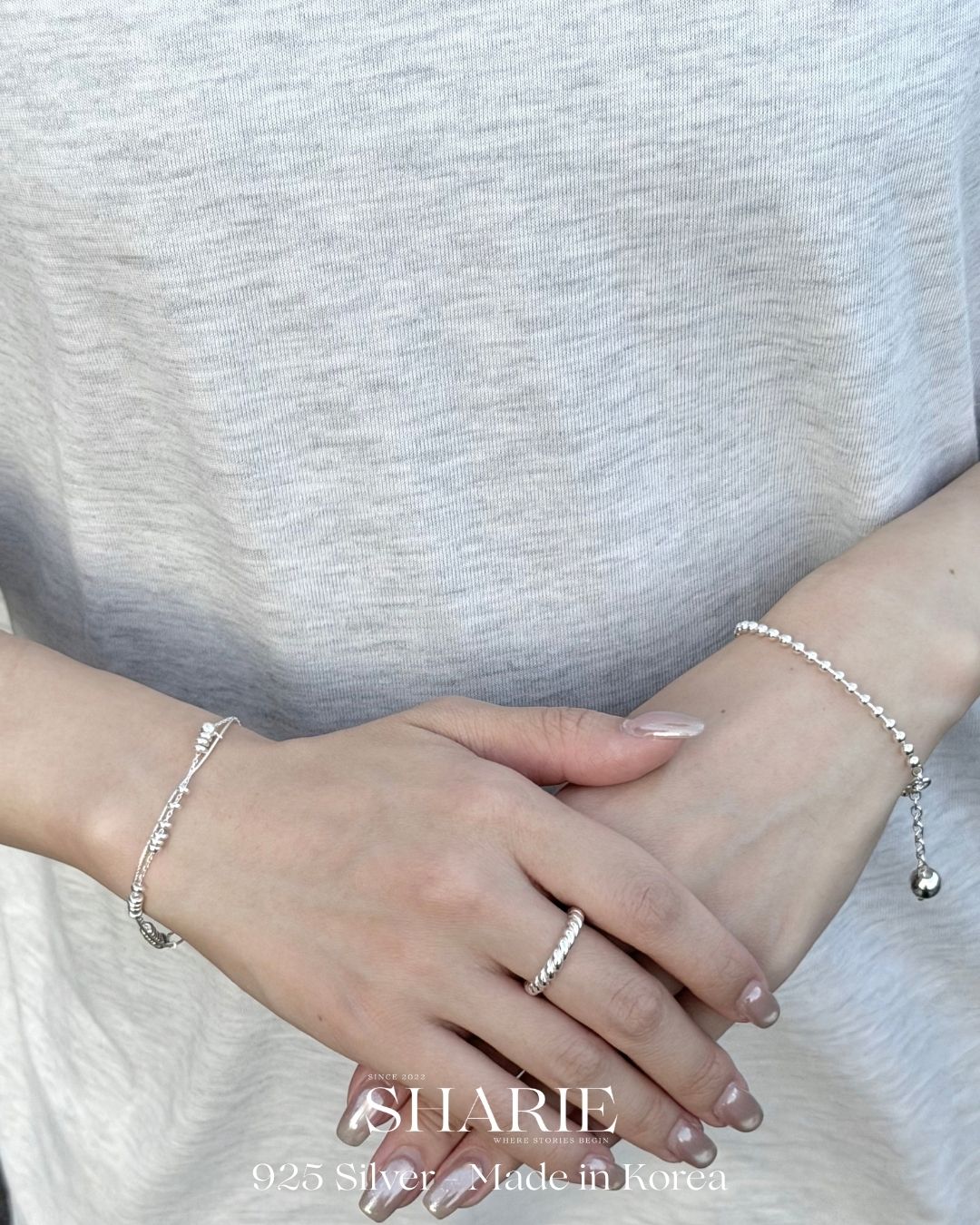 #787 | Sliding Echo Layered Bracelet | 925 Silver