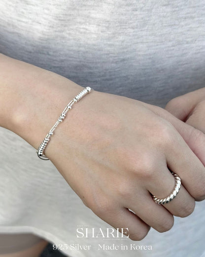 #787 | Sliding Echo Layered Bracelet | 925 Silver