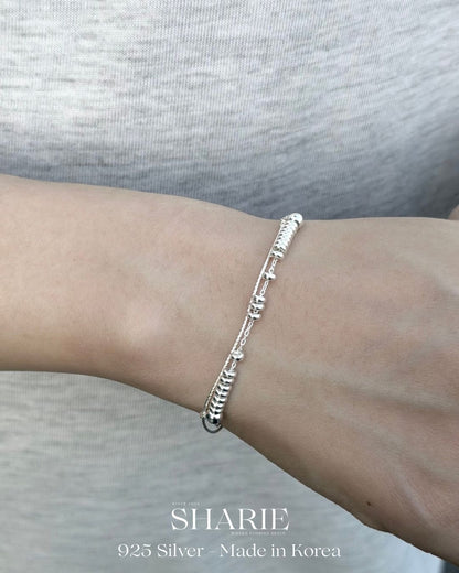 #787 | Sliding Echo Layered Bracelet | 925 Silver