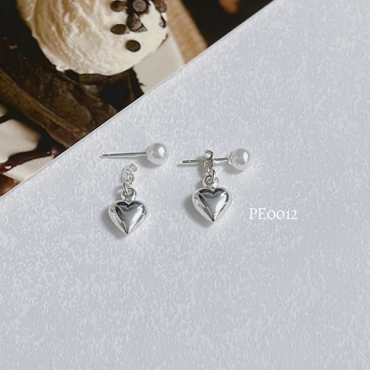 E12丨E13丨My Heart Ear Jackets Earrings with Pearl丨925 Silver