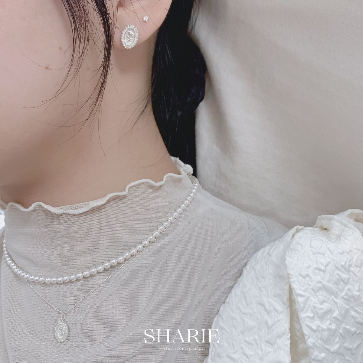 N18丨E06丨Vintage Rosey丨Necklace  Earrings丨925 Silver  復古玫瑰 項鏈 韓國925純銀頸鏈 耳環