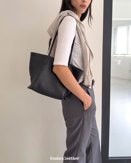 A36 | Tote Bag 牛皮大容量單肩袋 | 韓國 Bucks and Leather