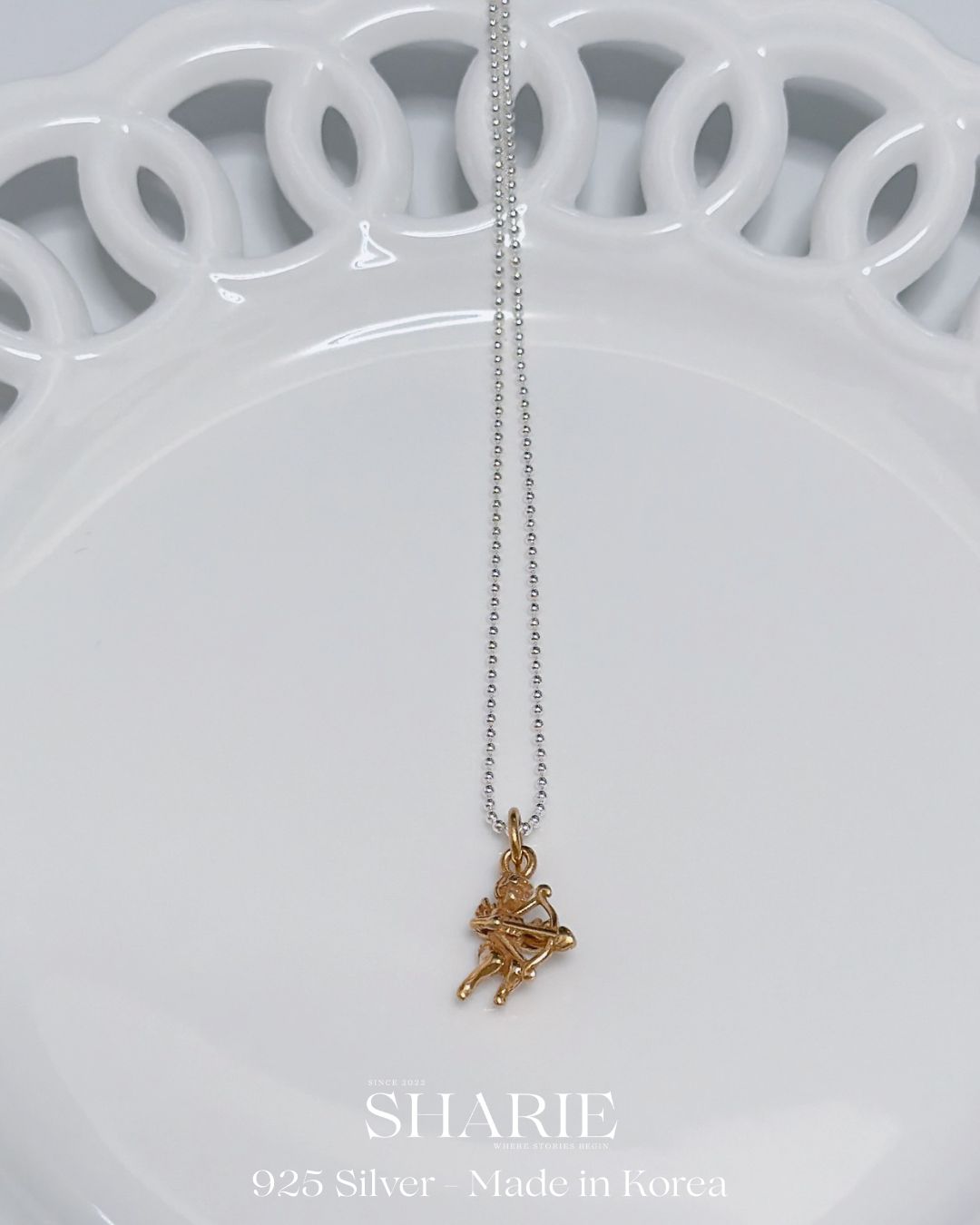 #749 | Antique Cupid Pendant Necklace | 925 Silver