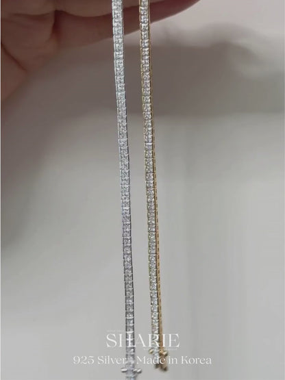 #605 | 3mm Channel Set CZ Tennis Bracelet ☐ 迫鑲 | 925 Silver
