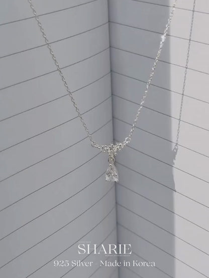#283 | Shimmer Teardrop Necklace | 925 Silver