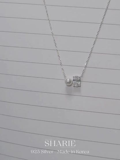 #634 | Dual Glow Pearl Necklace | 925 Silver