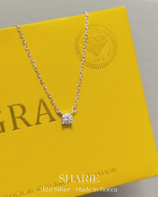 #792-793 | 4mm Moissanite Necklace & Earrings | 925 Silver