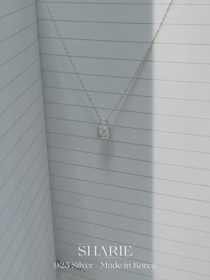 #478 | Shimmering Lock Necklace | 925 Silver