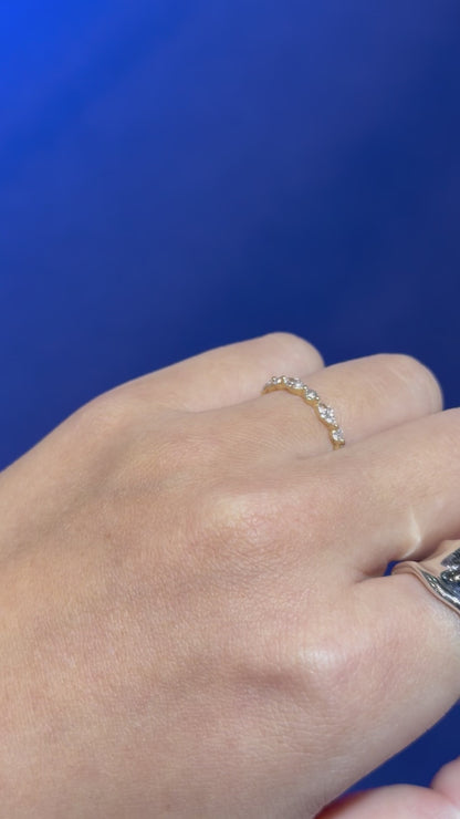 Round + Marquise Cut Lab Grown Diamond Eternity Ring