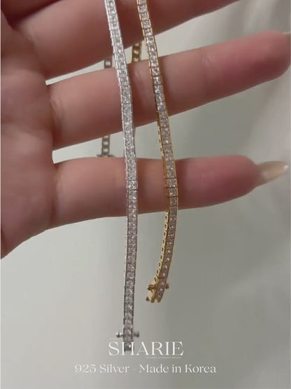 #605 | 3mm Channel Set CZ Tennis Bracelet ☐ 迫鑲 | 925 Silver