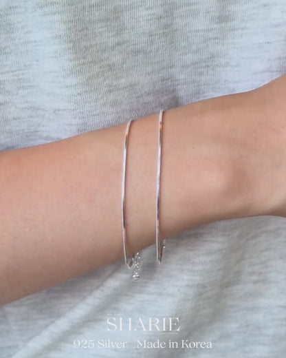 #784 | 1.1 mm Liquid Silver Snake Bracelet | 925 Silver