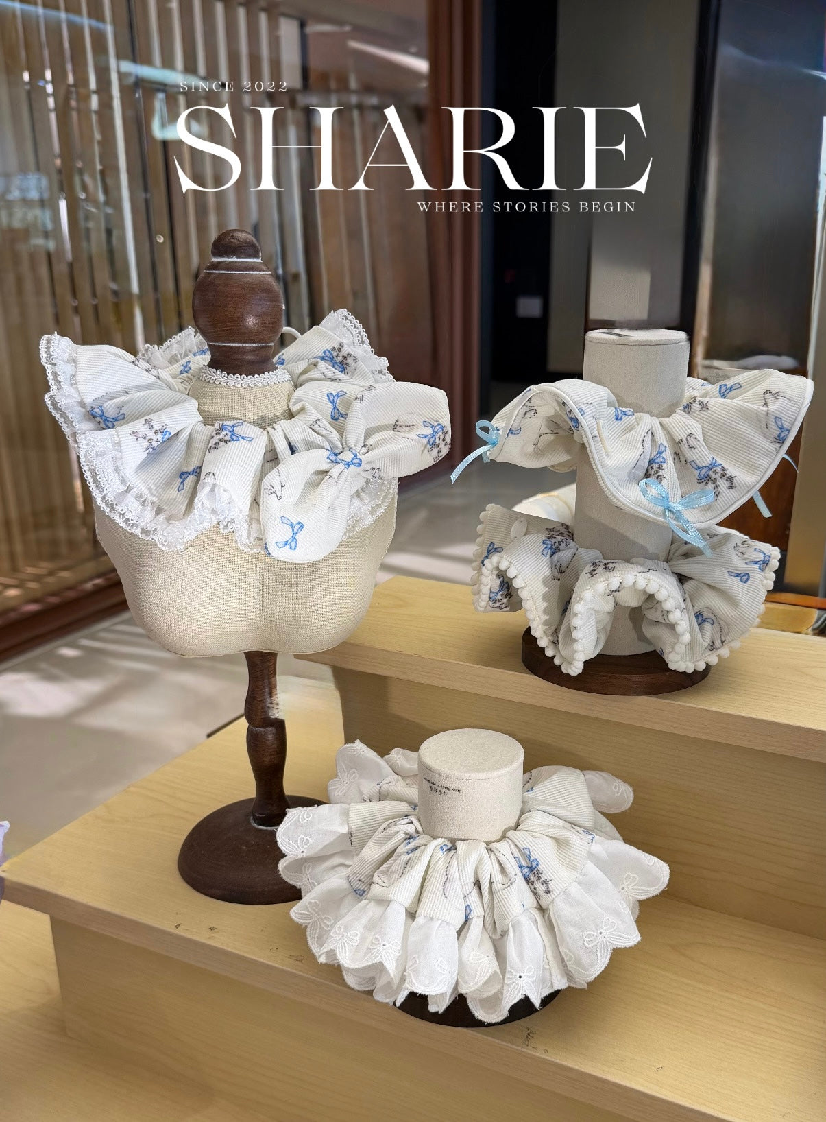 pet collar bib and scrunchie for hair