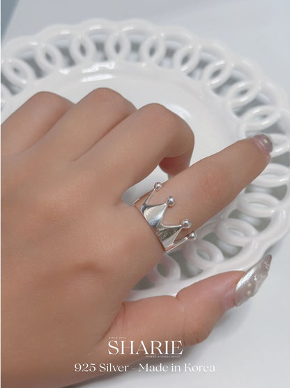 #741丨Solid Crown Ring丨925 Silver